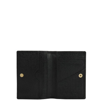 5 Slots Leather Card Case - Black