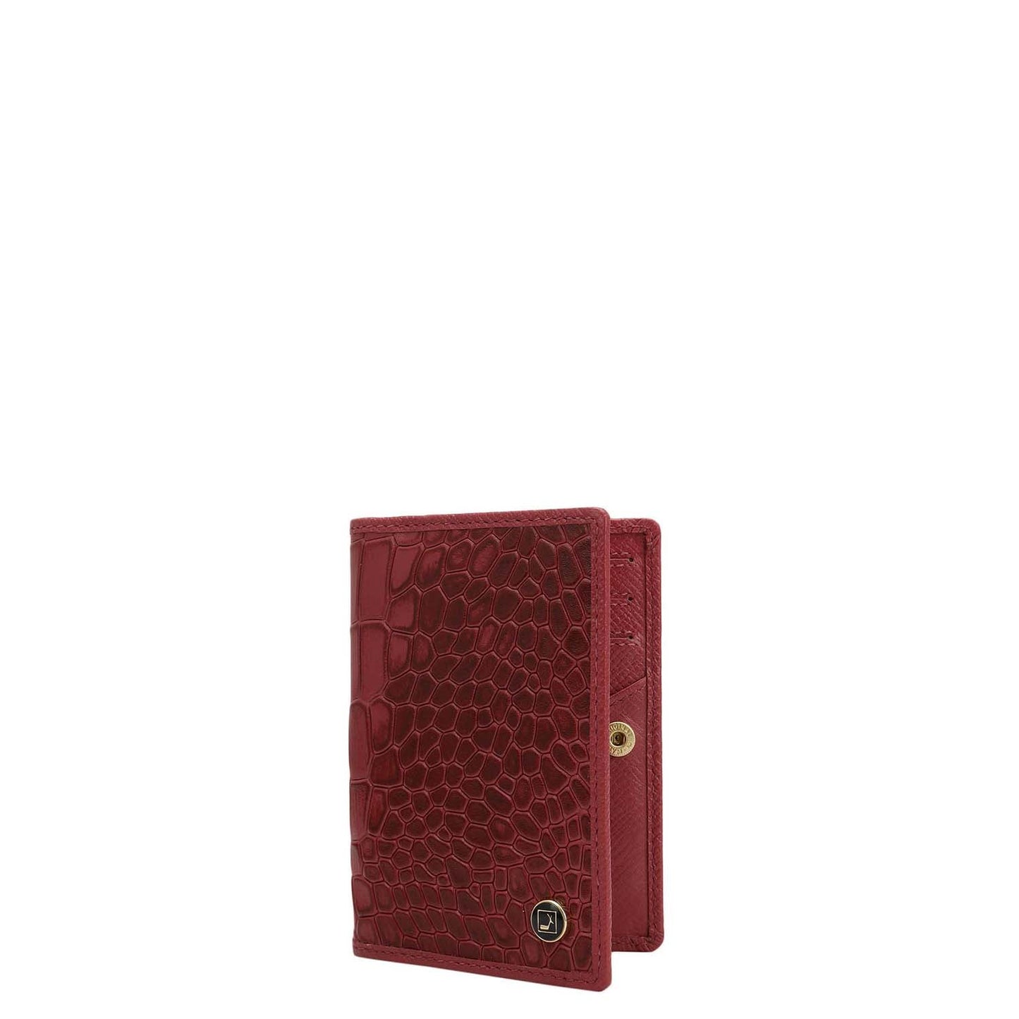 5 Slots Leather Card Case - Plumberry