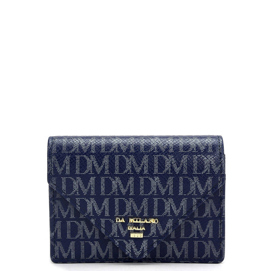 Monogram Leather Card Case - Ink Blue