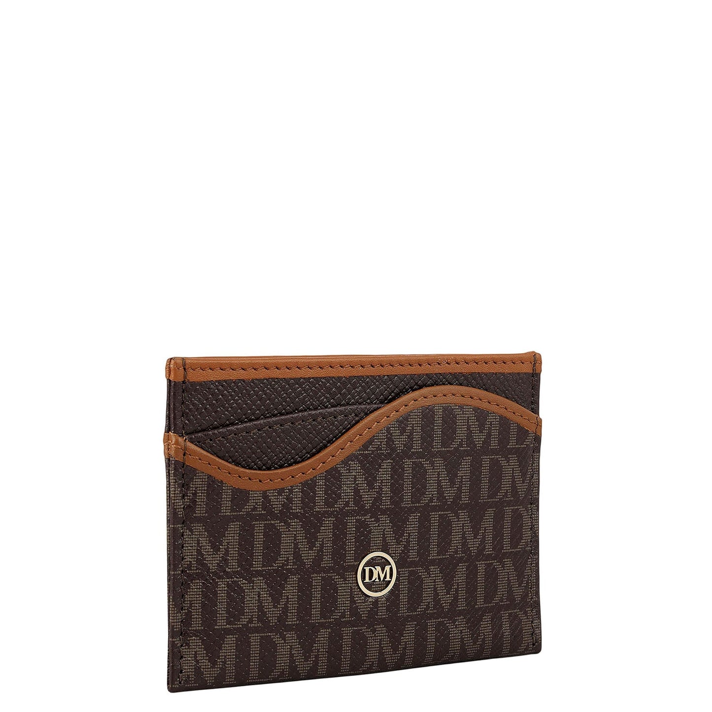 5 Slots Leather Card Case - Chocolate
