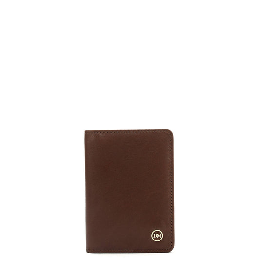 8 Slots Leather Card Case - Brown