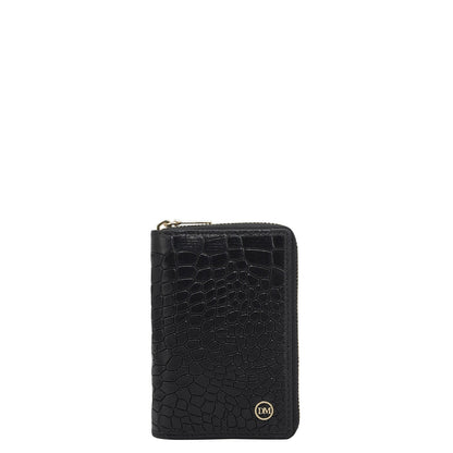 Multi Slots Leather Card Case - Black
