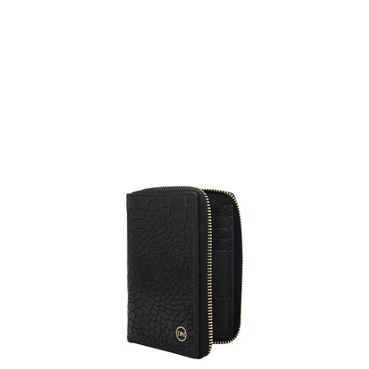Multi Slots Leather Card Case - Black