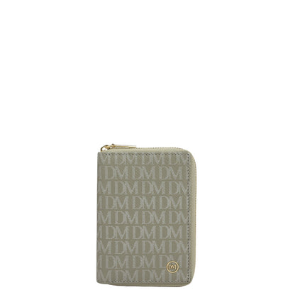 12 Slots Leather Card Case - Stone Grey