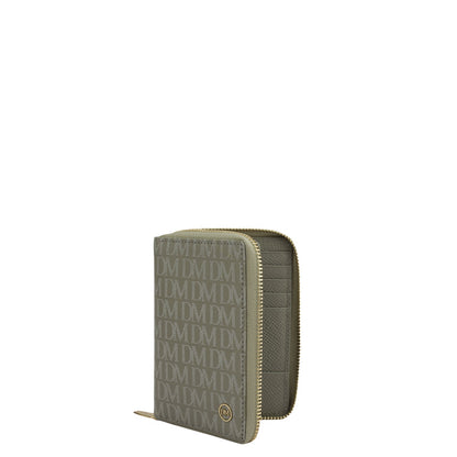 12 Slots Leather Card Case - Stone Grey