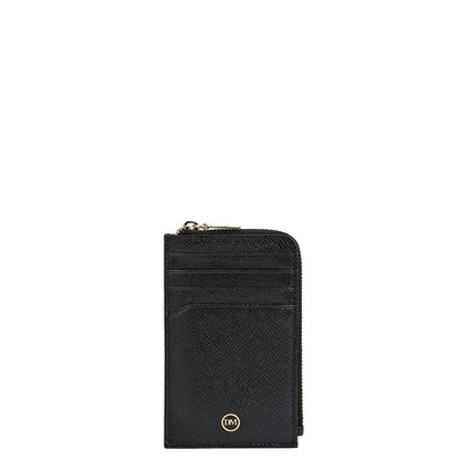8 Slots Leather Card Case - Black