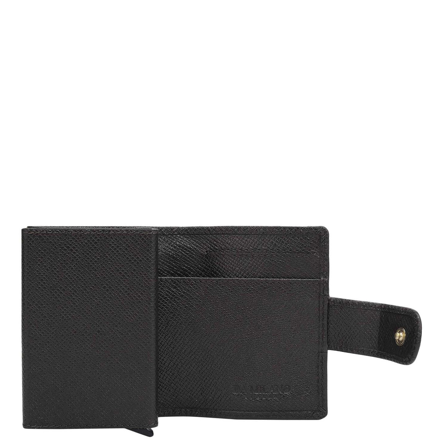Multi Slot Leather Card Case - Black