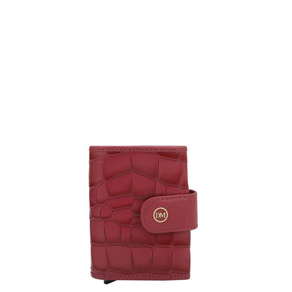 Multi Slot Leather Card Case - Plumberry