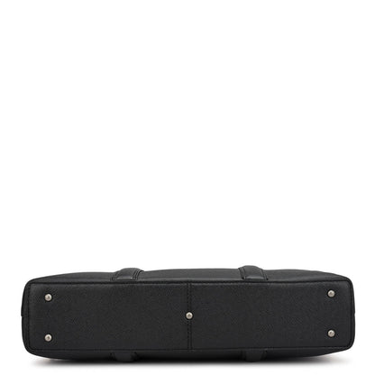 Franzy Leather Laptop Bag - Black