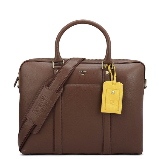 Franzy Leather Laptop Bag - Date