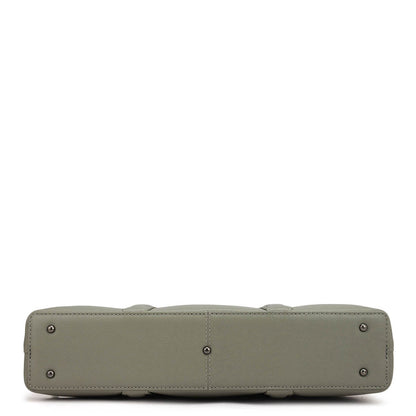 Franzy Leather Laptop Bag - Stone Grey