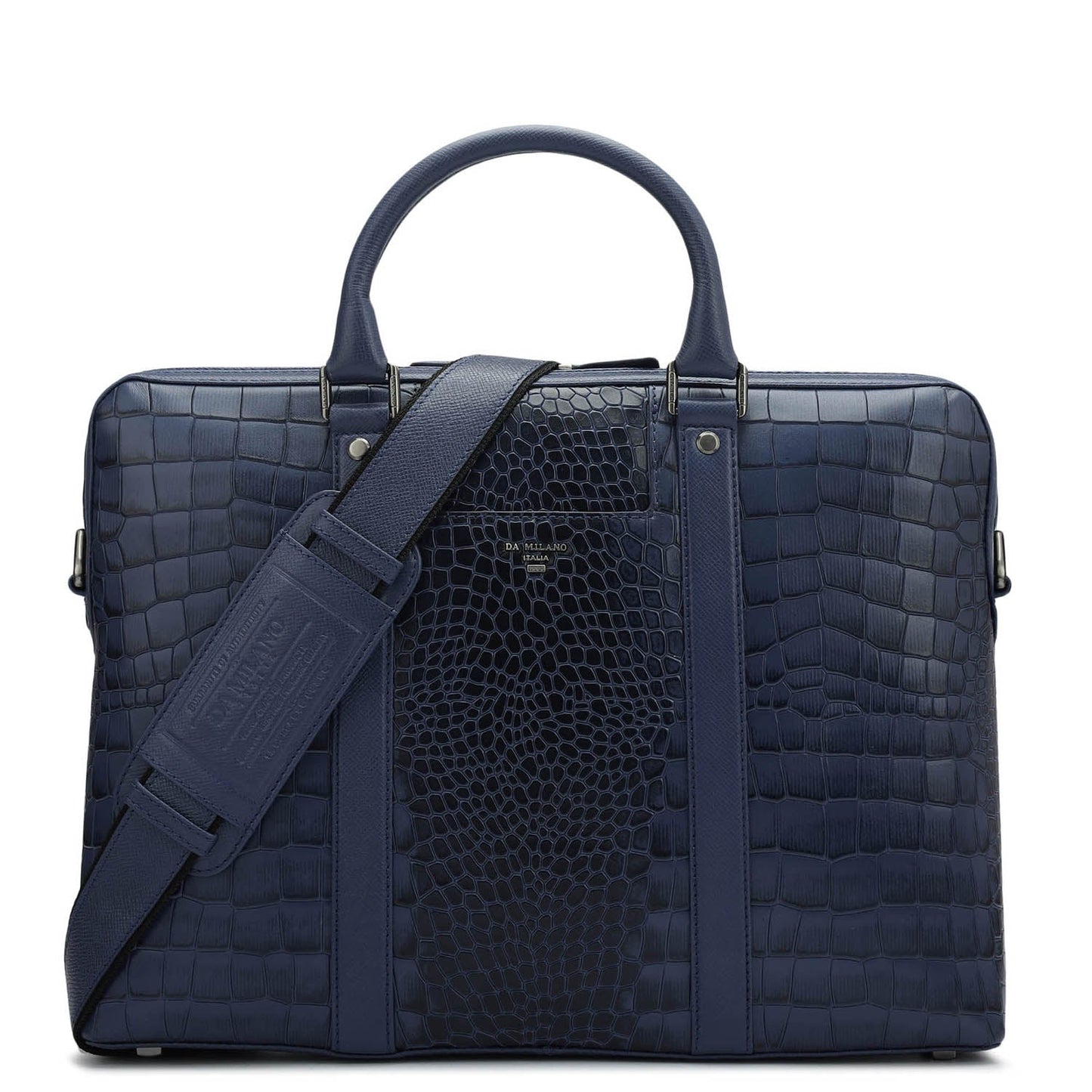Croco Franzy Leather Laptop Bag - Stardust