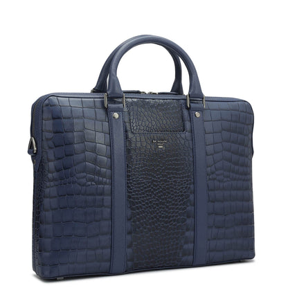 Croco Franzy Leather Laptop Bag - Stardust