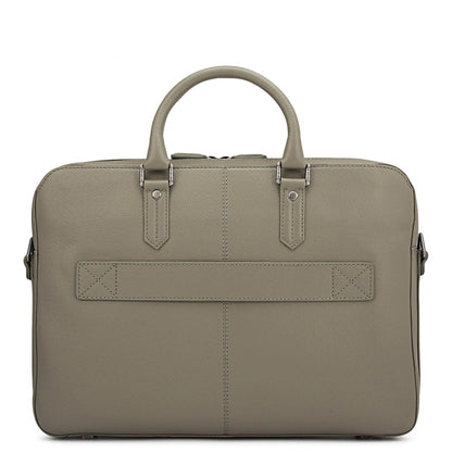 Franzy Leather Laptop Bag - Stone Grey