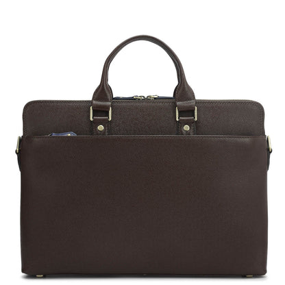 Franzy Leather Laptop Bag - Chocolate