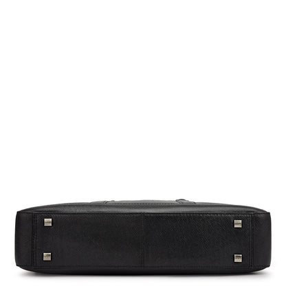 Monogram Franzy Leather Laptop Bag - Black
