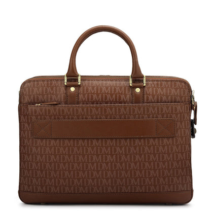 Monogram Franzy Leather Laptop Bag - Date