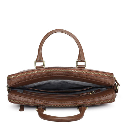 Monogram Franzy Leather Laptop Bag - Date