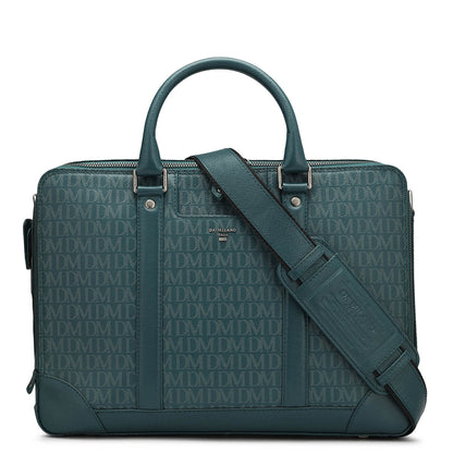 Monogram Franzy Leather Laptop Bag - Octane