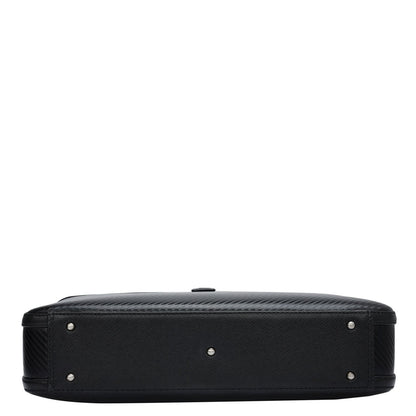 Italian Texture Print Laptop Bag - Black