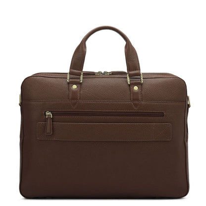 Wax Leather Laptop Bag - Espresso
