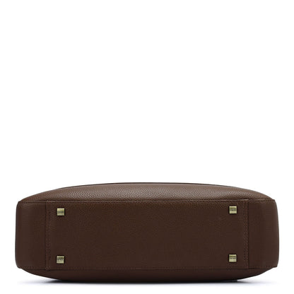 Wax Leather Laptop Bag - Espresso