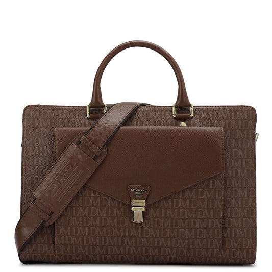 Monogram Franzy Leather Laptop Bag - Date