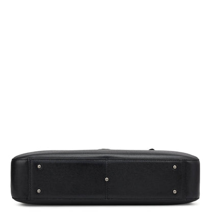 Franzy Leather Laptop Bag - Black