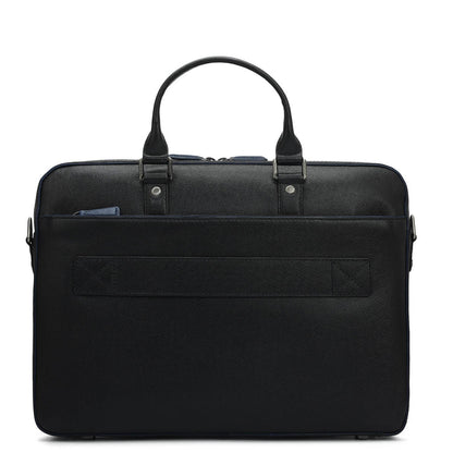 Franzy Leather Laptop Bag - Black
