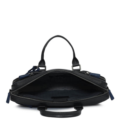 Franzy Leather Laptop Bag - Black