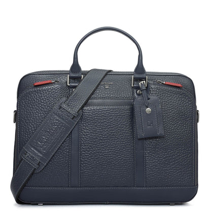 Bub Leather Laptop Bag - Navy