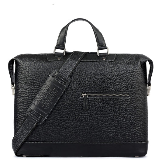 Bub Leather Laptop Bag - Black