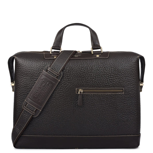 Bub Leather Laptop Bag - Brown