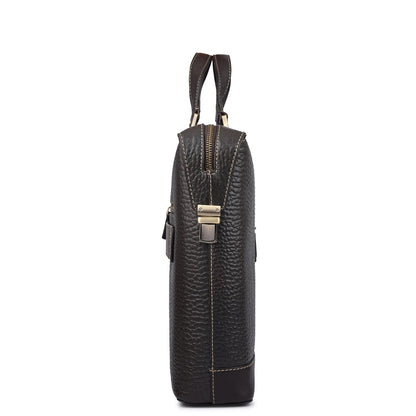 Bub Leather Laptop Bag - Brown