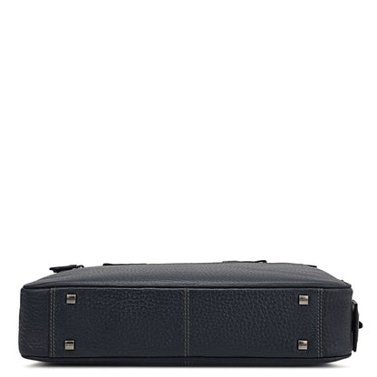 Bub Leather Laptop Bag - Blue