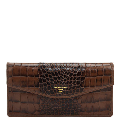 Croco Leather Passport Case - Date