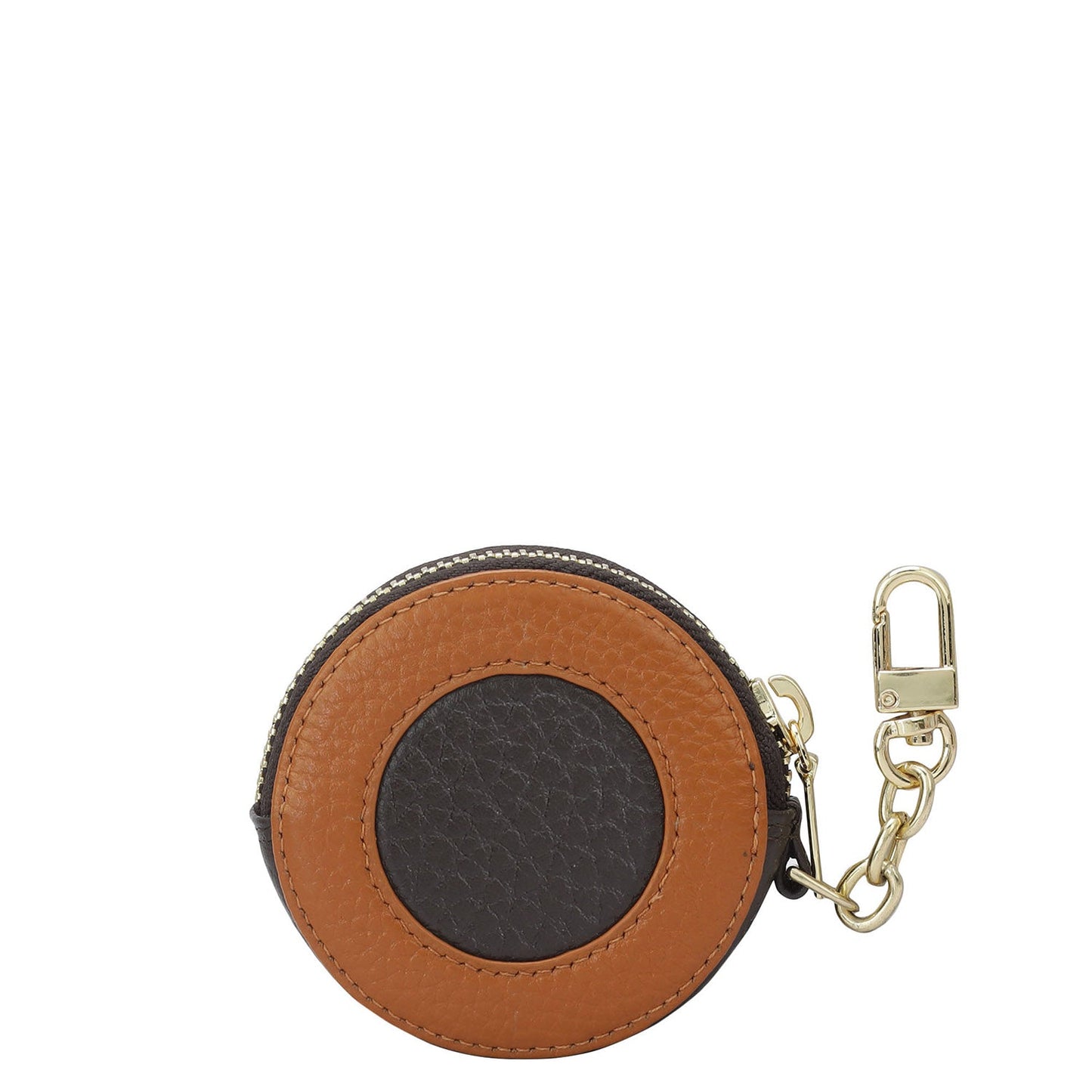 Wax Leather Earpod Case - Orange & Chocolate