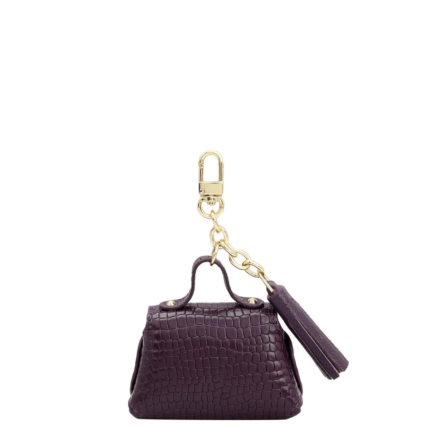Croco Leather Earpod  Case - Grapevine