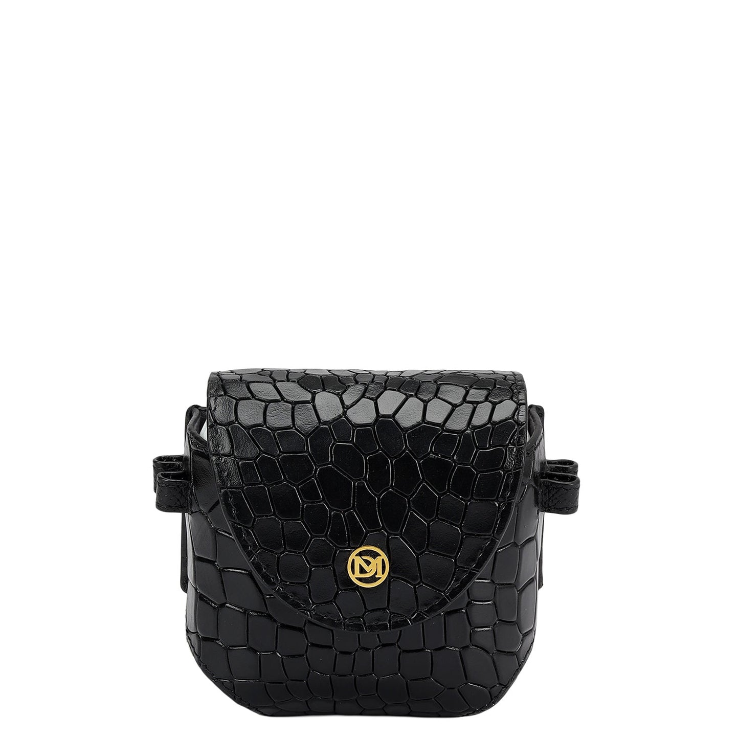 Croco Leather Golf Ball - Black