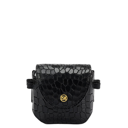 Croco Leather Golf Ball - Black