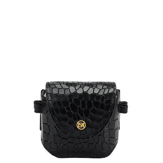 Croco Leather Golf Ball - Black