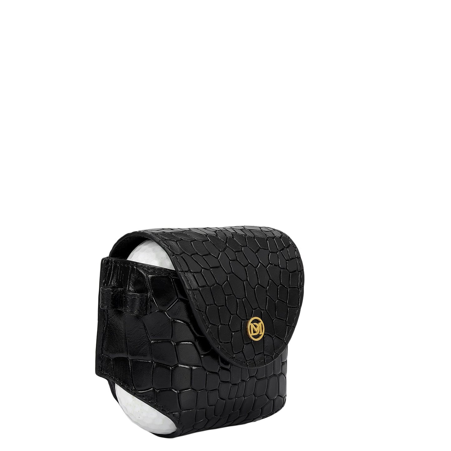 Croco Leather Golf Ball - Black
