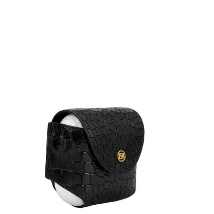 Croco Leather Golf Ball - Black