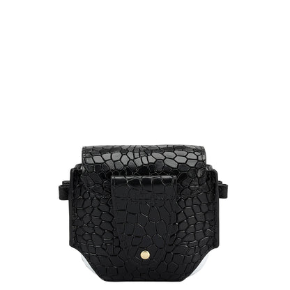 Croco Leather Golf Ball - Black