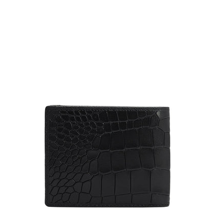 Black Croco Mens Wallet & Belt Gift Set