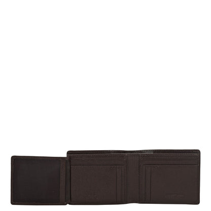 Croco Leather Mens Wallet & Belt Gift Set - Brown
