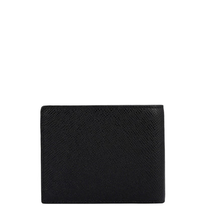 Black Saffiano Franzy Leather Mens Wallet & Belt Gift Set