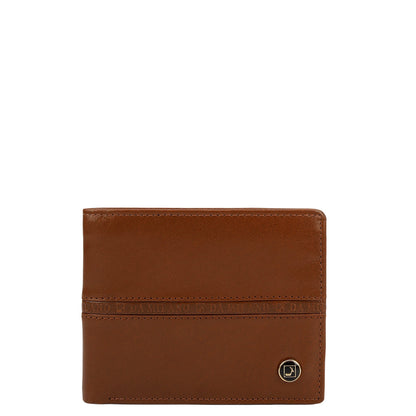 Cognac Plain Leather Mens Wallet & Belt Gift Set