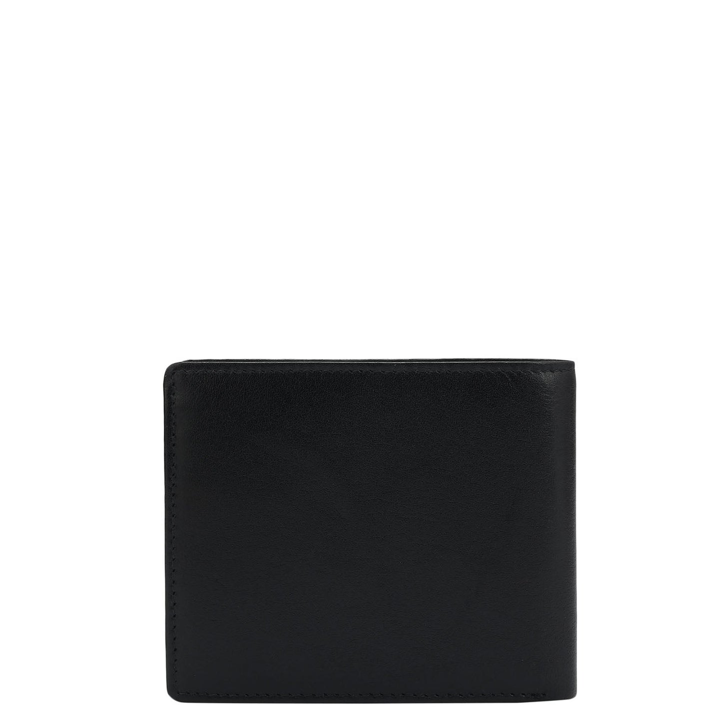 Black Plain Leather Mens Wallet & Belt Gift Set