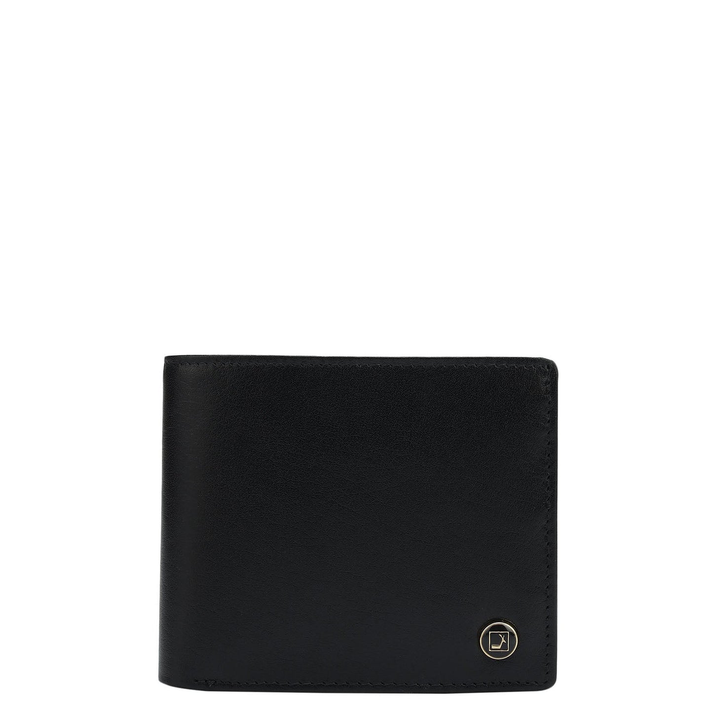 Black Plain Leather Mens Wallet & Belt Gift Set